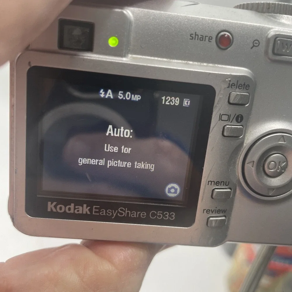 Kodak EasyShare C533 5.0MP Digital Camera 3X Zoom+Battery+SD Card-TESTED